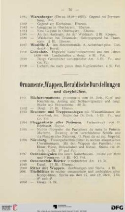 Ornamente, Wappen und heraldische Darstellungen (Nr. 1991-2017)