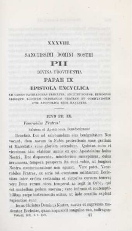 641-646 Encyclica vom 4. Juni 1871