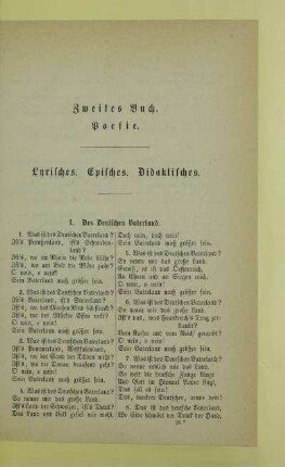 1. Des Deutschen Vaterland