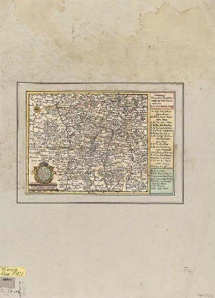 Karte des Amtes Leisnig, ca. 1:200 000, Kupferstich, nach 1750
