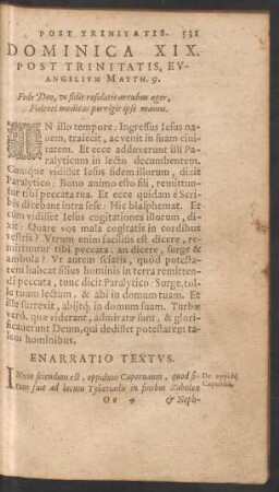 Dominica XIX. Post Trinitatis ...