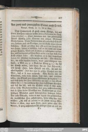 Am zwey und zwanzigsten Sonnt. nach Trinitat.