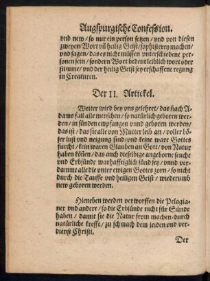 Der II. Artickel.