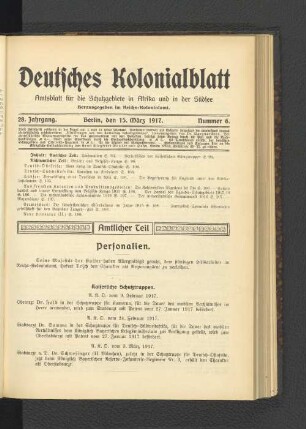 28. Jahrgang, 15.03.1917, Nummer 6
