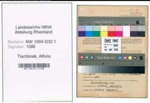 Entnazifizierung Alfons Tischbirek , geb. 08.07.1908 (Elektriker)