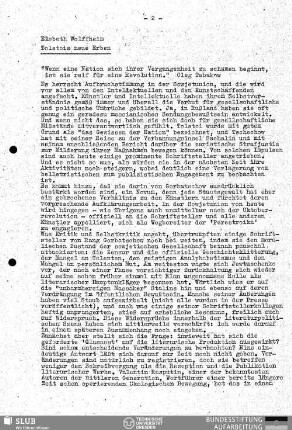 Tolstois neue Erben