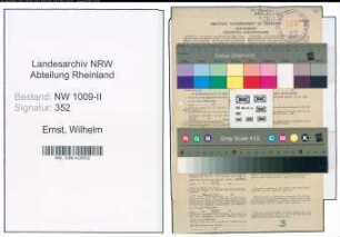 Entnazifizierung Wilhelm Ernst , geb. 24.01.1891 (Buuchhalter)