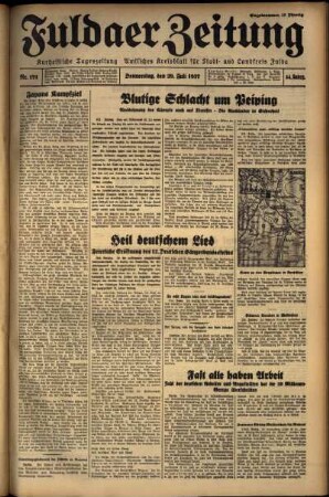 Ausgabe vom Donnerstag, den 29. Juli 1937.
