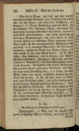 §. 49. Beurtheilung der Richtigkeit der Erklärungen. - §. 57.