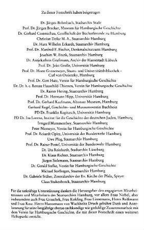 Zu dieser Festschrift haben beigetragen