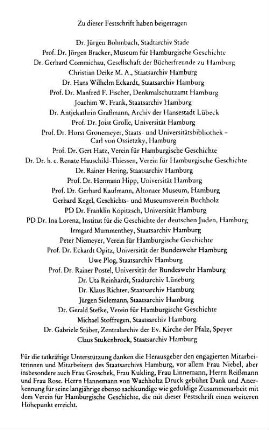 Zu dieser Festschrift haben beigetragen