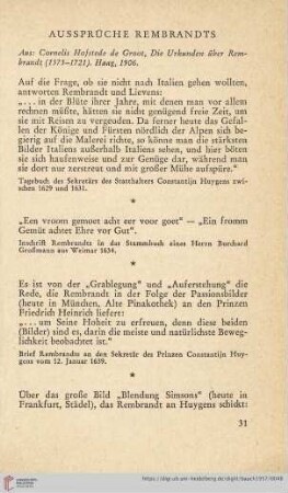 Aussprüche Rembrandts