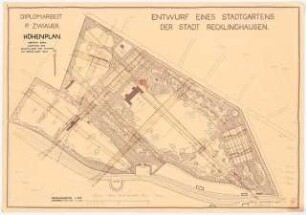 Stadtgarten, Recklinghausen: Höhenplan 1:1000