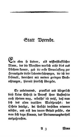 Statt Vorrede.