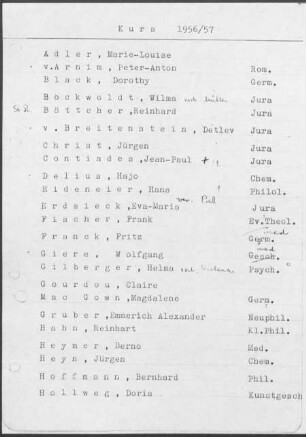 Kurs 1956/57
