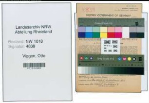 Entnazifizierung Otto Viggen , geb. 20.12.1898 (Friseur)