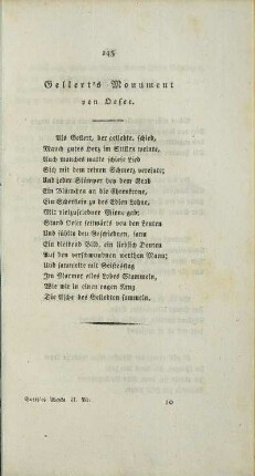 Gellerts Monument von Oeser