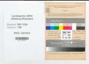 Entnazifizierung Gerhard Wilck , geb. 17.06.1898 (Oberst)