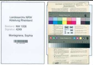 Entnazifizierung Sophia Montagnana , geb. 06.03.1898 ()