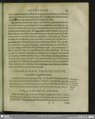 Theoricorum Praeceptorum propostio vigesima tertia