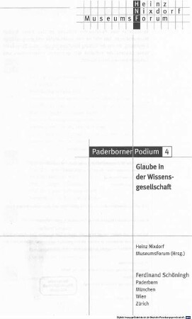 Glaube in der Wissensgesellschaft