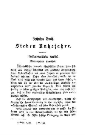 Achtunddreißigstes Kapitel. Mendelssohn's Krankheit