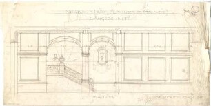 Pfann, Paul; München, Prinzregentenstr. 10; Haus Hartl - Längsschnitt