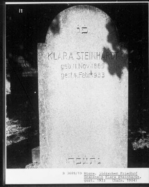 Grabstein von Klara Steinhardt (gestorben 1933.02.04)