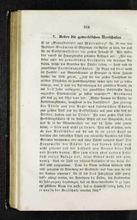Ueber die gewerblichen Vorschulen