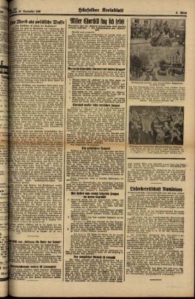 Zweite Ausgabe vom Mittwoch, den 27. September 1939.