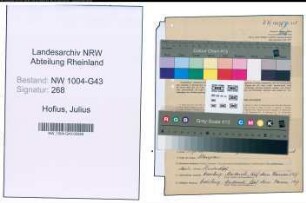 Entnazifizierung Julius Hofius , geb. 05.06.1898 (Kaufmann)