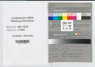 Entnazifizierung Heinrich Irmscher, geb. 23.08.1911 (Dentist)