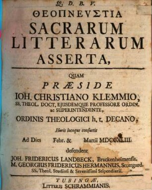 Theopneustia sacrarum litterarum assertu