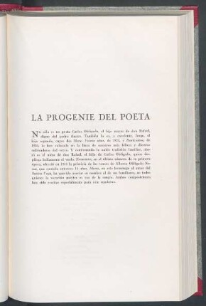 La progenie del poeta