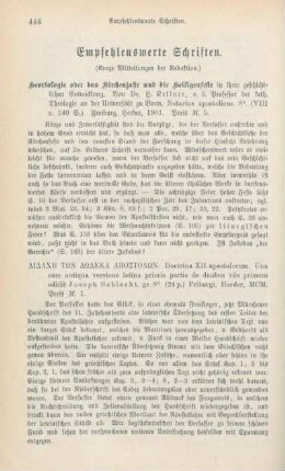 446-460 Empfehlenswerthe Schriften