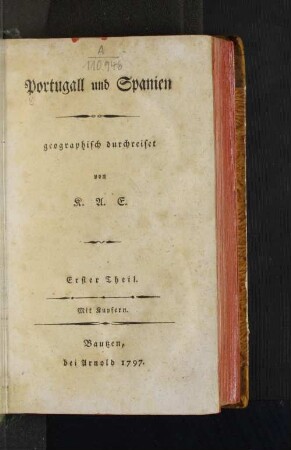 Erster Theil: Portugall
