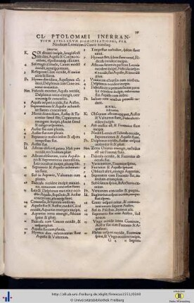 Ptolemaeus, Claudius: De inerrantium stellarum significationibus, lib. I (VD16 P5233)