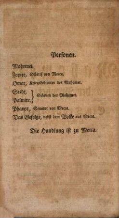 Mahomet, der Prophet