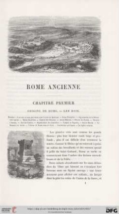 Chapitre premier: Origine de Rome. - Les Rois