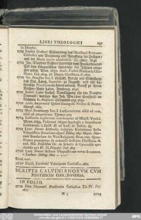 Scripta Calvinianorum Cum Pontificiis Controversa.