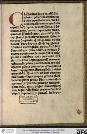 Opus tripartitum de praeceptis Decalogi, de confessione, et de arte moriendi