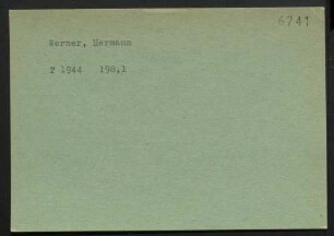 Werner, Hermann