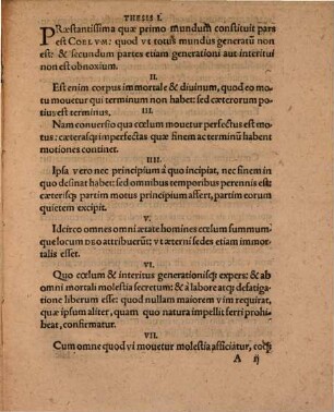 De caelo theses physicae : ex libro secundo Aristotelis de Caelo