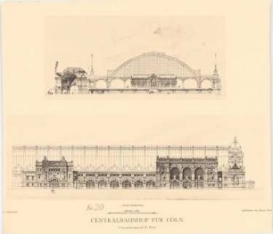 Hauptbahnhof, Köln: Ansicht, Schnitt