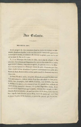Aux enfants