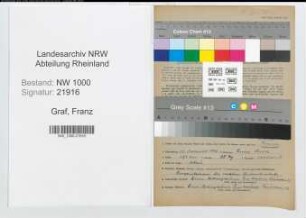 Entnazifizierung Franz Graf, geb. 13.09.1902 (Postsekretaer)