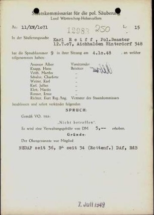 Reiff, Karl