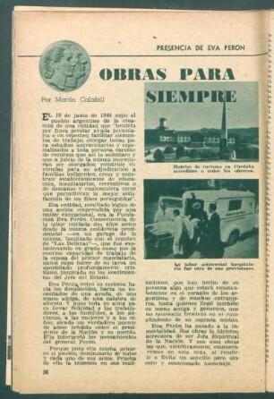 Obras para siempre : Presencia de Eva Perón