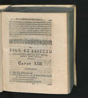 De Fine Et Effectu Clausularum, et Quomodo Inde Denominantur. Caput XXII.