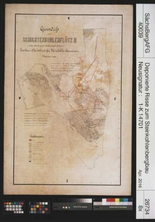 Zwickau-Oberhohndorfer Steinkohlenbauverein, Baue auf dem Schichtenkohlenflöz 2, untere Abteilung (mit Nachbringungen)